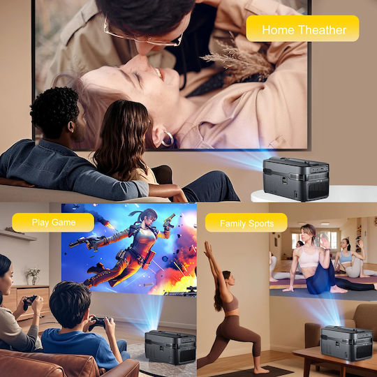 Magcubic HY450C Mini Projector LCD Full HD με Wi-Fi και Ενσωματωμένα Ηχεία