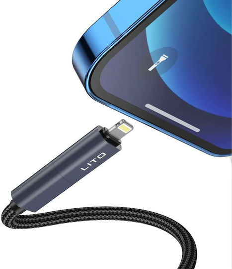 Lito Магнитен USB към Lightning / Type-C Кабел 5Спецификация Бял