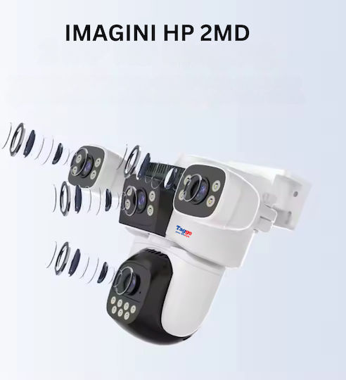 Taggo TAG621-WIFI-12MP Cameră de Supraveghere IP Wi-Fi cu Comunicare Bidirecțională