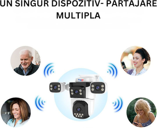 Taggo TAG621-WIFI-12MP Cameră de Supraveghere IP Wi-Fi cu Comunicare Bidirecțională