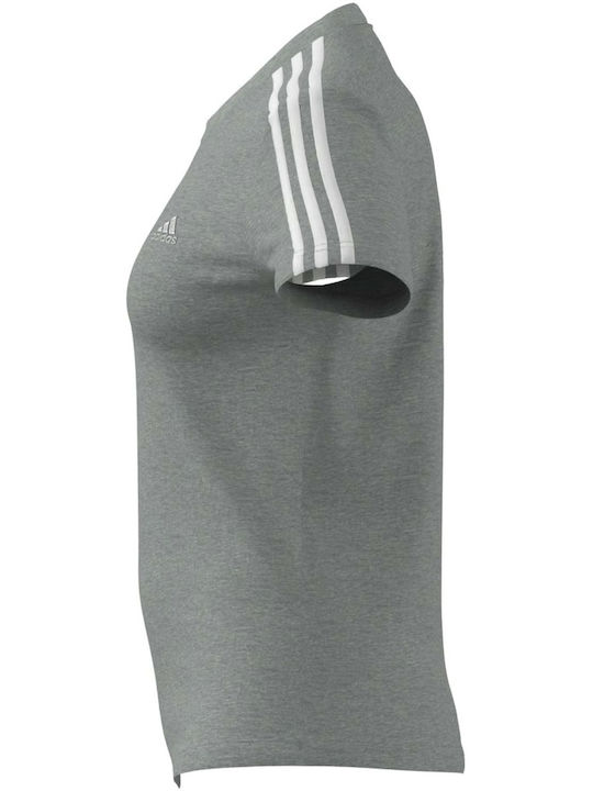 Essentials Slim 3-Stripes Damen T-Shirt Gray