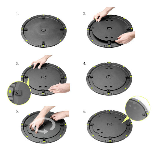 Gravity Ssp Wb Βάσεις Ηχείων PA ύψους 180-180cm σε Λευκό Χρώμα