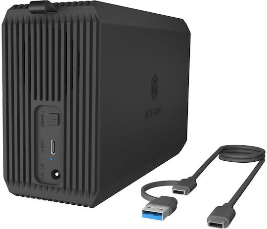 Icy Box Case For 2 Hard Drives SATA III With SATA Connectivity