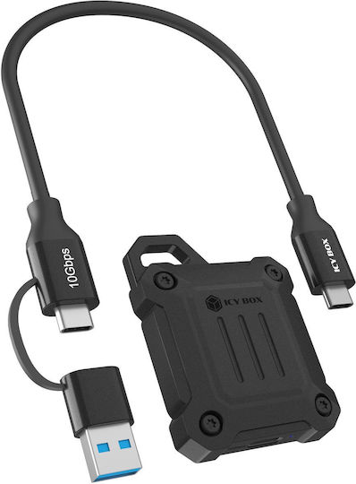Icy Box Case for Hard Drive M.2 SATA III with Connection Type-C