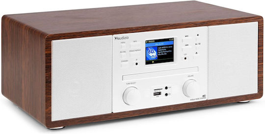 Audizio Ηχοσύστημα 2.0 Avola 60W με CD Player, WiFi και Bluetooth Ασημί