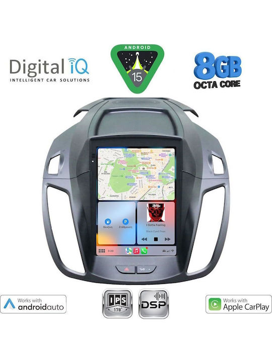 Digital IQ Car Audio System for Ford Kuga 2013-2019 (Bluetooth/USB/AUX/WiFi/GPS/Apple-Carplay/Android-Auto) with Touch Screen 9.7"