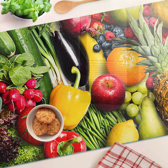 Küchenarbeitsplattenabdeckung Aus Gehärtetem Glas Für Gemüse Früchte 80x52 cm