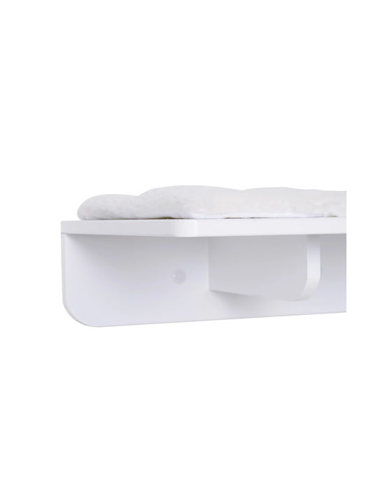 Bed Shelf Ονυχοδρόμιο Λευκό Επιτοίχιο 55x30x50εκ.