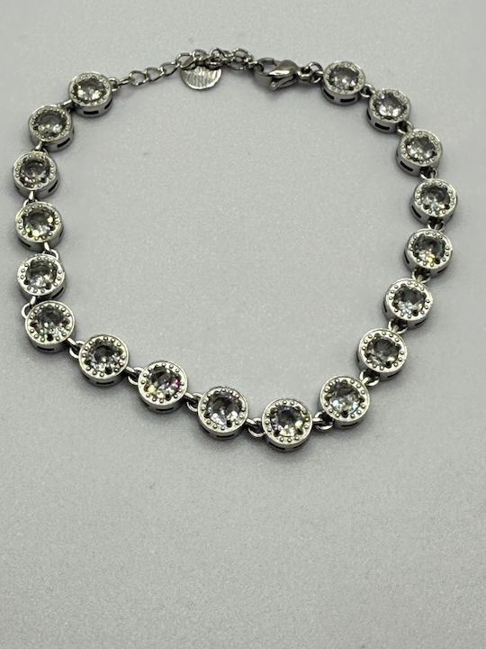Elemar Set mit Halskette & Armband aus Stahl mit Steinen