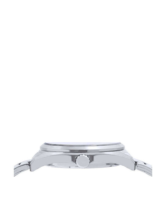 Lorus Ανδρικό Ρολόι 40mm Μπαταρίας με Ασημί Μεταλλικό Μπρασελέ