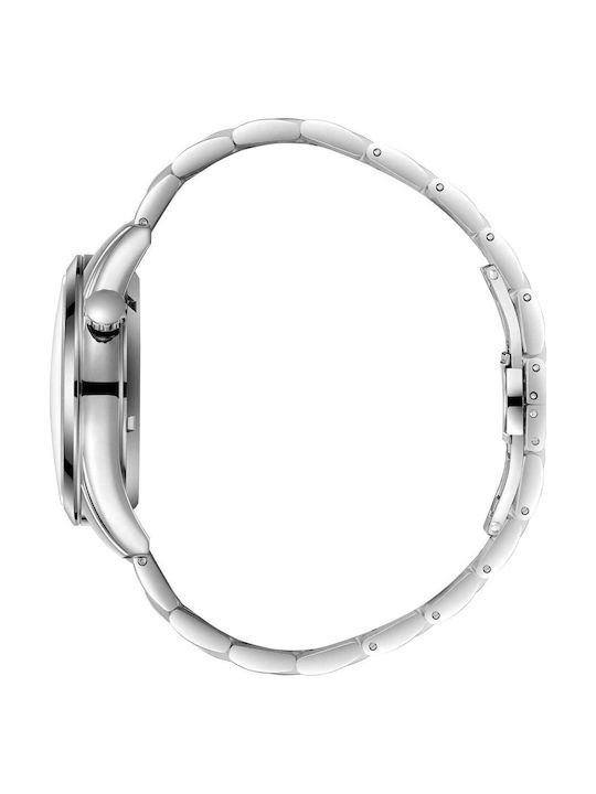 Beverly Hills Polo Club Men's Watch Automatic with Silver Stainless Steel Bracelet