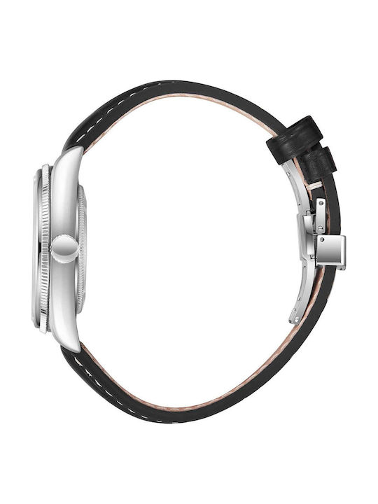 Beverly Hills Polo Club Men's Watch Battery with Black Leather Strap