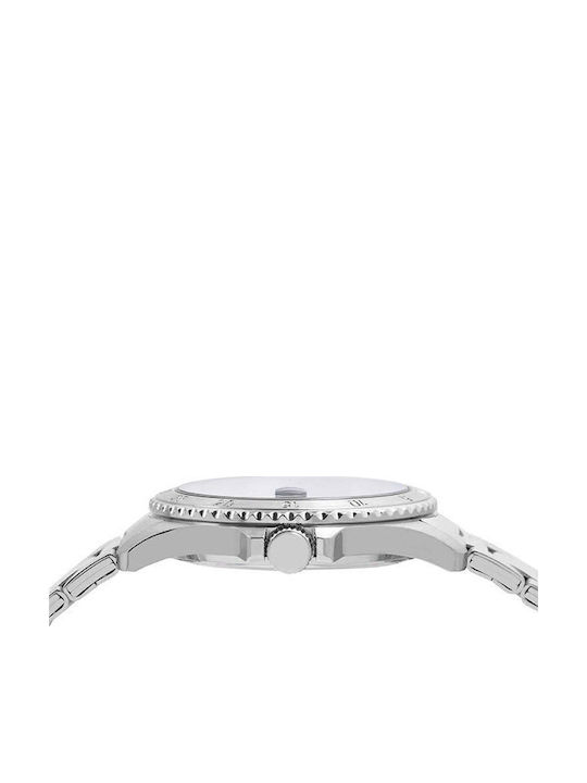 Lorus Ανδρικό Ρολόι 42mm Μπαταρίας με Ασημί Μεταλλικό Μπρασελέ