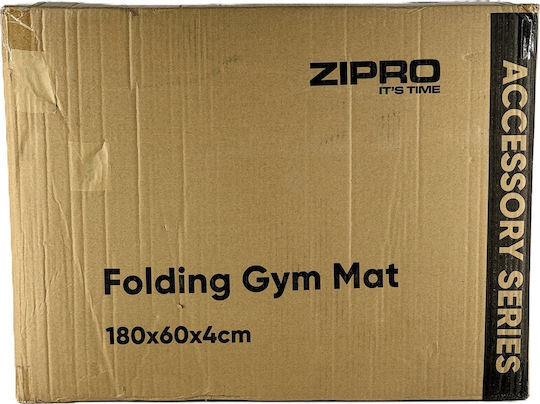 Zipro Klappbares Trainingsmatte Gerätetraining Schwarz (180x60x4cm)