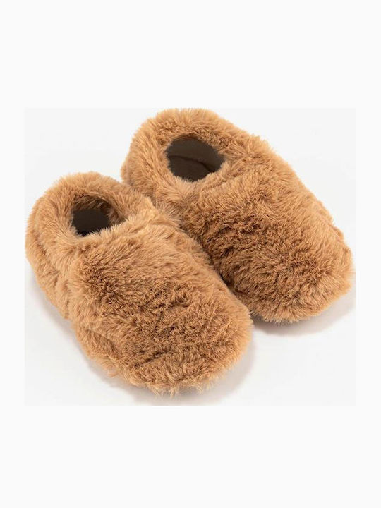 Kids Slippers Boots Brown