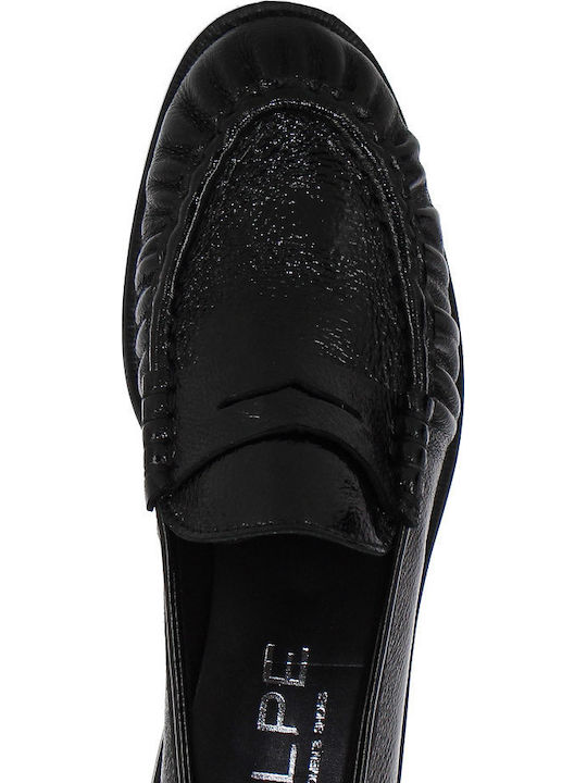 Δερμάτινα Γυναικεία Loafers σε Μαύρο Χρώμα