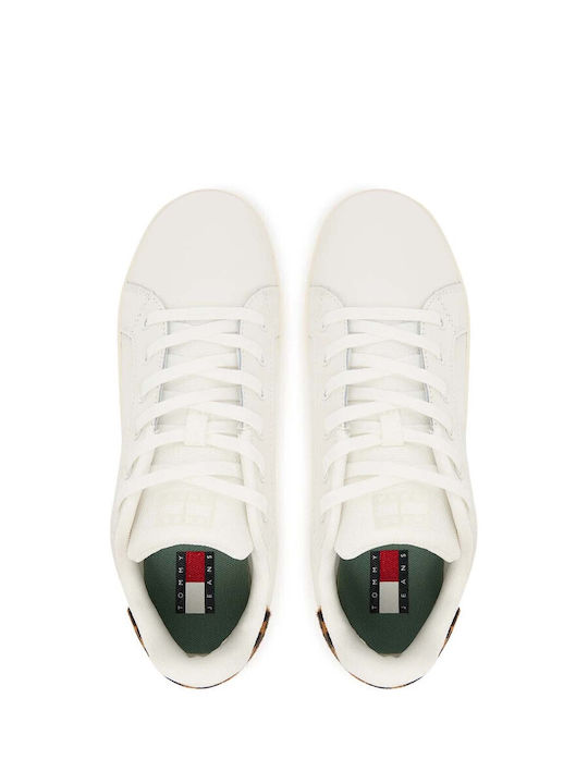 Флатформи Sneakers Εκρού Λεοπαρ