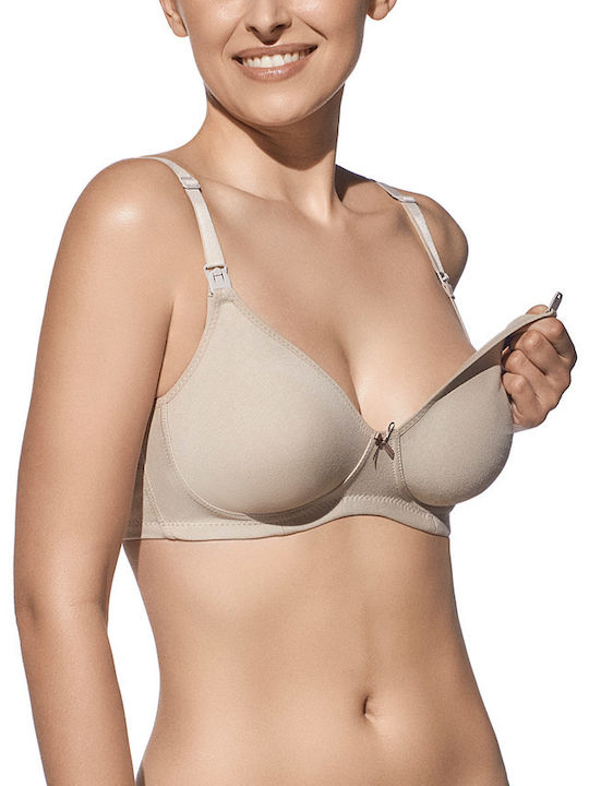 Creaciones Selene Maternity & Nursing Bra with Clips Beige