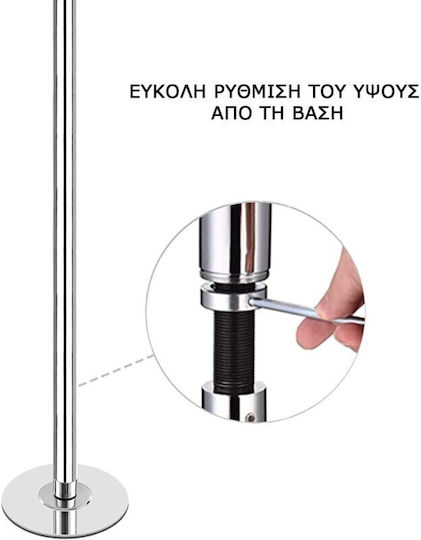 Viking Στύλος Pole Dancing Ασημί