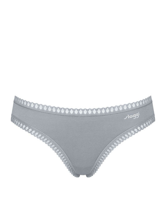 Mini Go Βαμβακερά Femei Slip 3Pack Petrol, Grey, Printed