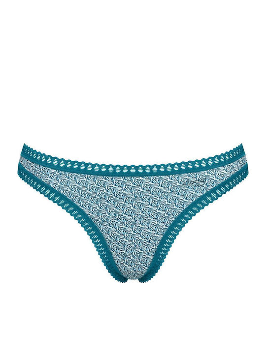 Βαμβακερά Women's String 3Pack Petrol, Grey, Printed