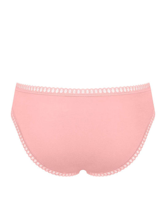Mini Go Βαμβακερά Γυναικεία Slip 3Pack Σομόν, Κοραλί, Εμπριμέ
