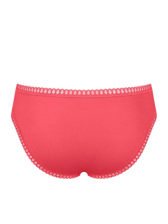 Mini Go Βαμβακερά Γυναικεία Slip 3Pack Σομόν, Κοραλί, Εμπριμέ