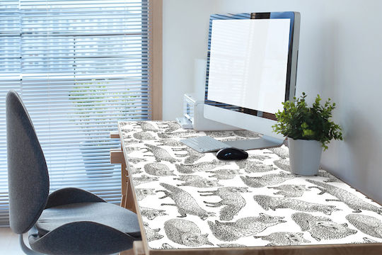 Protecție De Birou Pentru Uz Casnic Vulpile Schițate 100x50 Cm