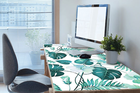 Protecție Birou Tastatură Mouse Frunze Tropicale 100x50 Cm