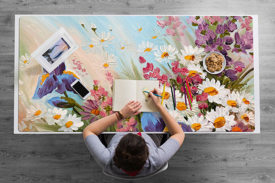 Vinyl Schreibtischunterlage Design Schutz Schreibtisch Festes Weideland 90x45 cm