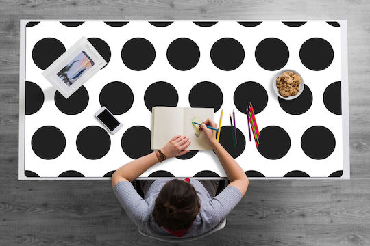 Tulup Schreibtischunterlagen Vinyl Schutzfolie Design Punkte 90x45 cm