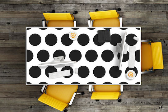 Tulup Schreibtischunterlagen Vinyl Schutzfolie Design Punkte 90x45 cm