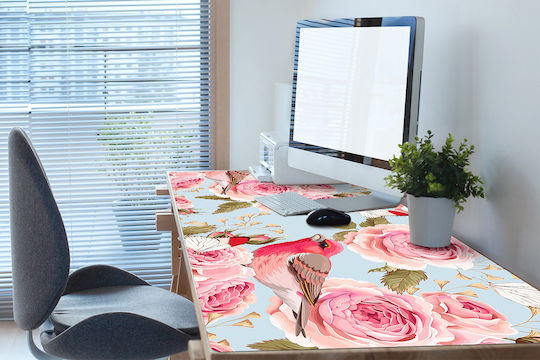 Schreibtischunterlagen Tastatur Maus Englisch Rosen 90x45 cm