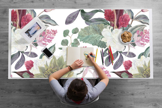 Desk Pads Keyboard Mouse Colorful Flowers 90x45 Cm