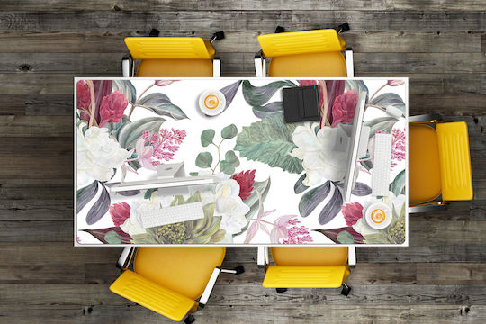 Desk Pads Keyboard Mouse Colorful Flowers 90x45 Cm