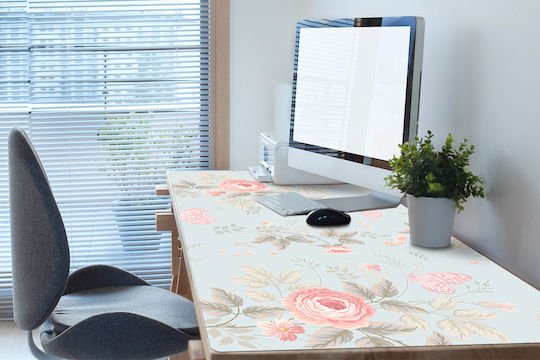 Protecție Birou Pentru Uz Casnic Trandafiri Fluturi 90x45 Cm