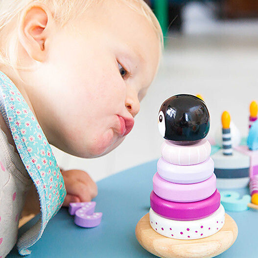 Baby Wise Pyramid Toy made of Wood (Various Designs/Assortments of Designs) 1pc