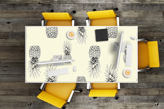 Decorative Desk Pad Work Surface Protection Pineapple Design 90x45 Cm
