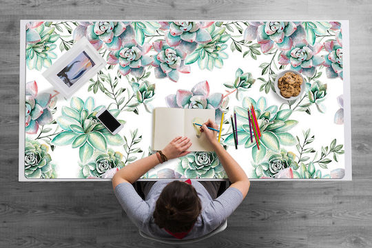 Schreibtischunterlagen Schutzmatte Tastatur Maus Aquarell 120x60 cm