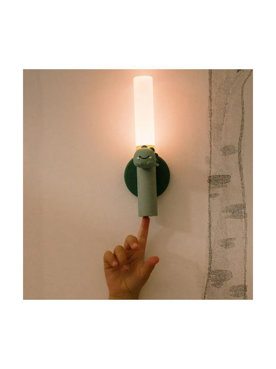 Kinder Dekorative Lampe Zoo Family Grün 18x2.5cm