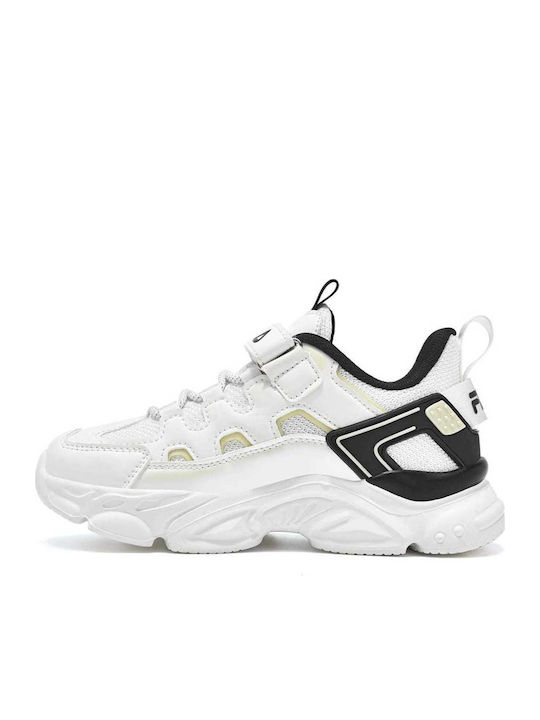 Memory Spinel 3 Kids Sports Shoes with Hoop & Loop Closure White