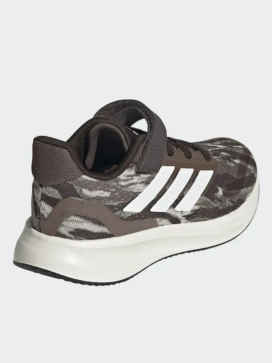 Runfalcon 5 El C Kids Sports Shoes Running with Hoop & Loop Closure Brown