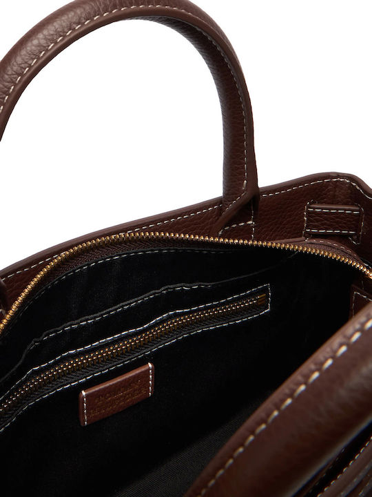 Leather Women's Tote Handbag Brown