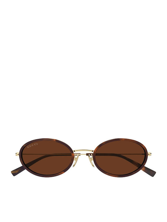 Gucci Unisex Sunglasses with Brown Tartaruga Frame and Brown Lens GG1980S 002