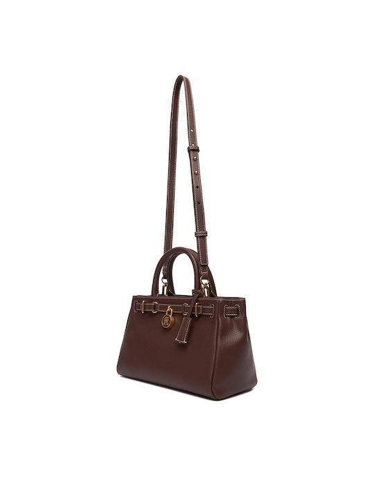Leather Women's Tote Handbag Brown