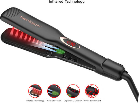 HairTech Infrared HT089L Πρέσα Μαλλιών με Κεραμικές Πλάκες Ionic 55W