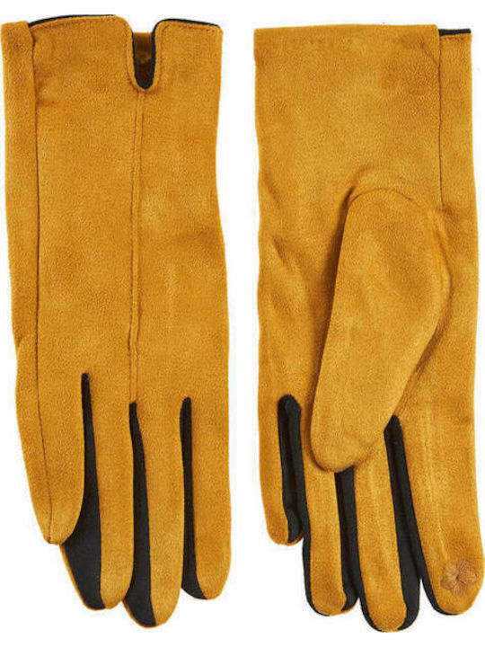 Frauen Set mit Beanie Gestrickt in Braun Farbe