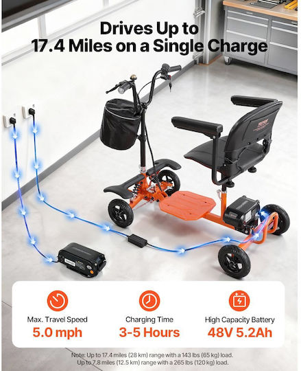 Vevor Αναπηρικό Αμαξίδιο Scooter Πτυσσόμενο CXZDZXCCS4L2RVJI7001V2 Γκρι
