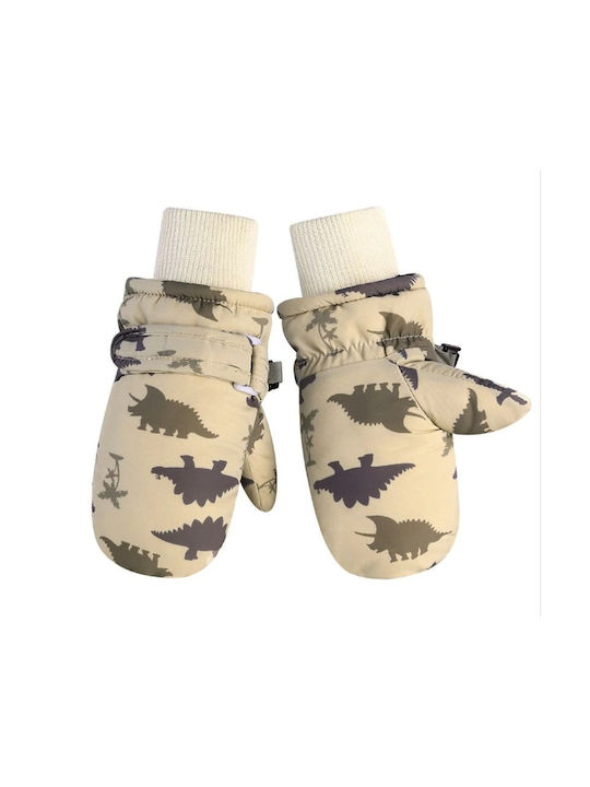 Brims and Trims Mittens Kids Ski & Snowboard Gloves Beige