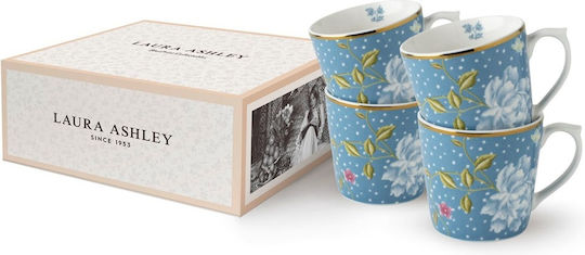 Set Porzellan Tassen Seaspray Uni 32cl 4 Stück Laura Ashley Heritage La182792 00053353